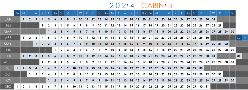 RESERVATION OCCUPANCY CABIN